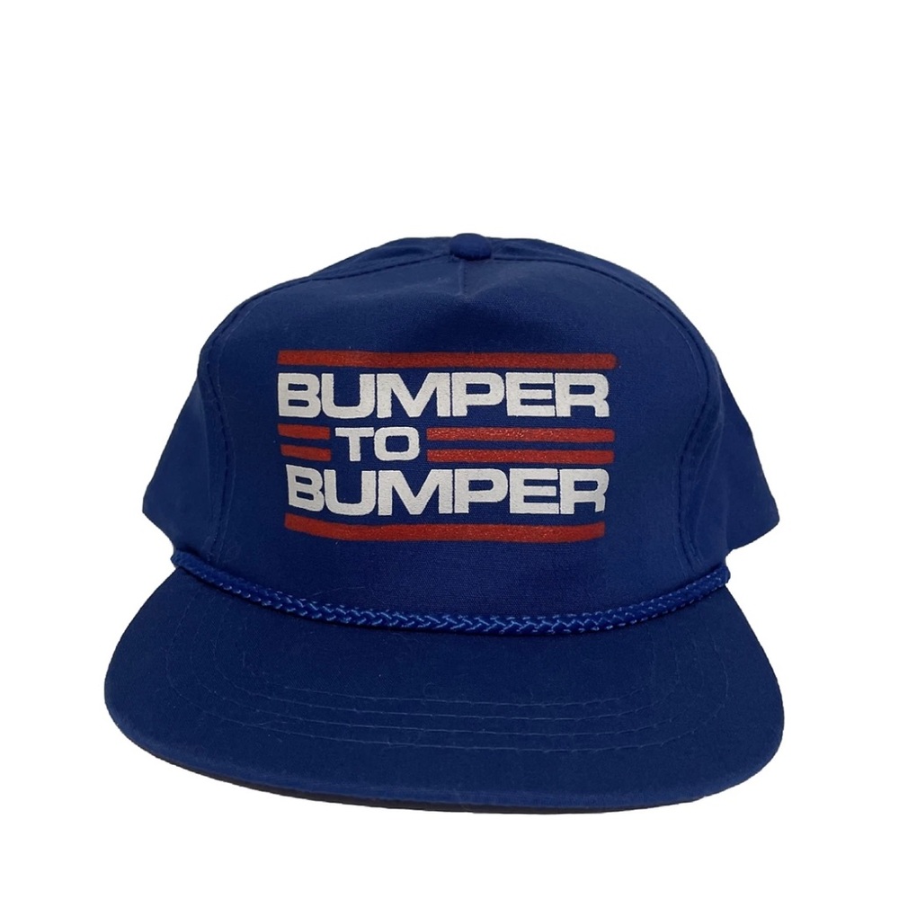 NEW Vintage BUMPER TO BUMPER Blue Snapback Trucker Hat